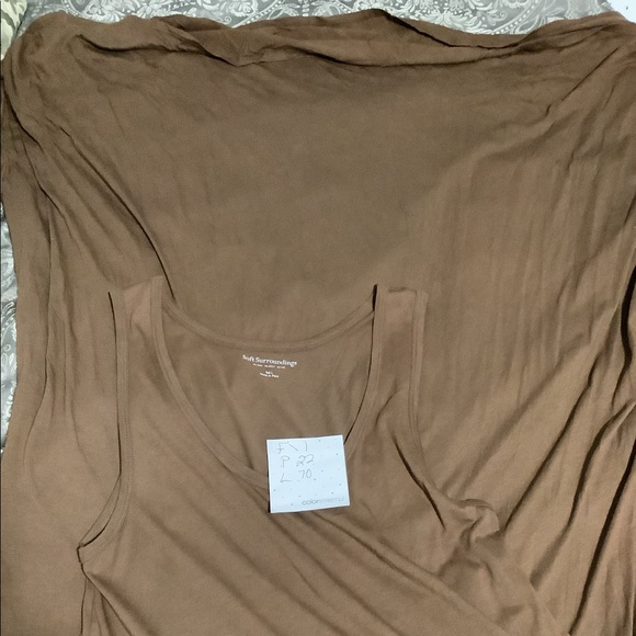 NWOT soft surrounding brown Maxi dress w pockets brown tall full length long - Picture 9 of 10